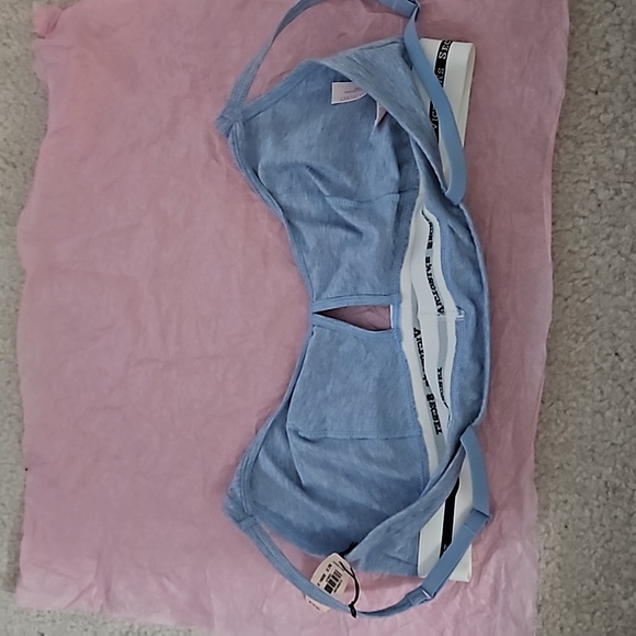 Victoria's Secret Cotton Bralette, size M in Blue - Picture 3 of 6